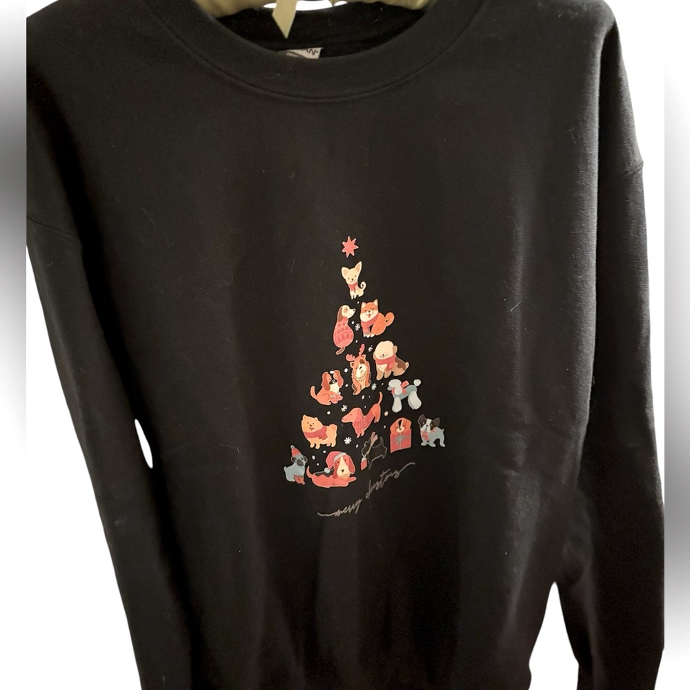 Dog Christmas Tree Sweatshirt by Gildan